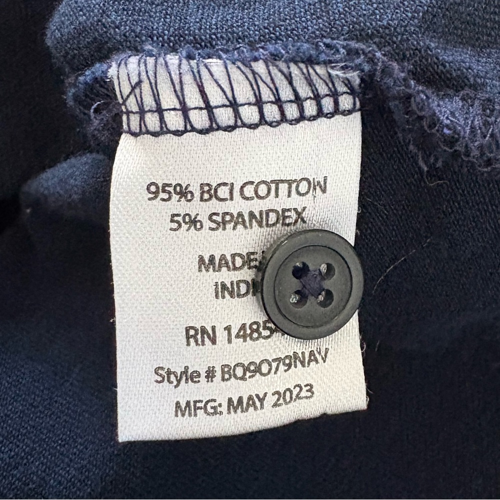 Mens Truth & Substance Classic Navy Polo Shirt Size M Contrast Trim Minimal - Picture 9 of 9